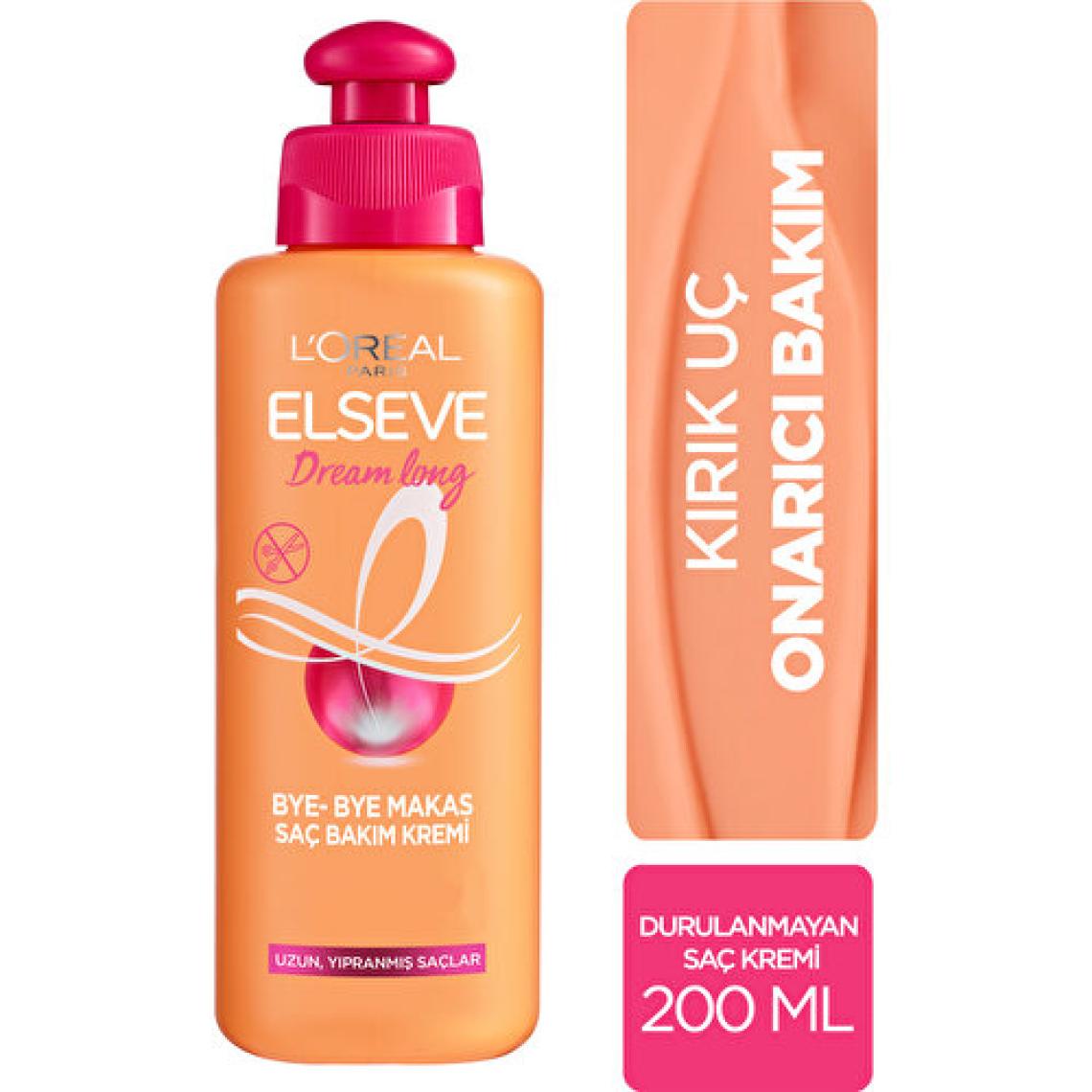 Loreal Elseve Dream Long Bye-Bye Makas 200 ml Durulanmayan Saç Bakım Kremi