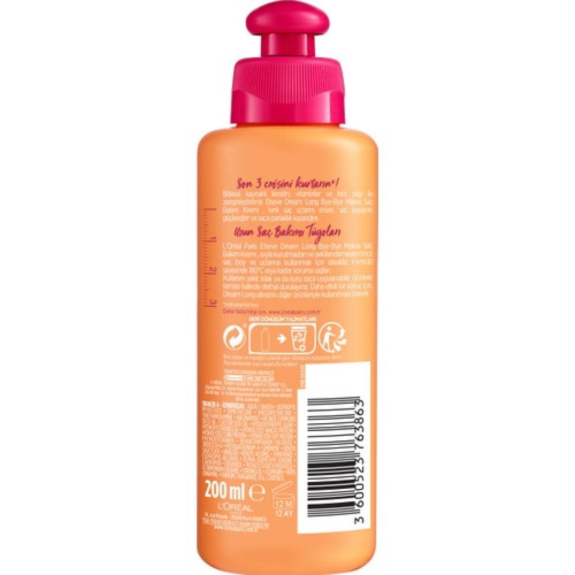 Loreal Elseve Dream Long Bye-Bye Makas 200 ml Durulanmayan Saç Bakım Kremi