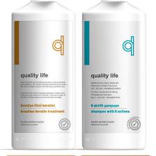 Quality Life Brezilya Fönü Keratini Seti Tuzsuz Şampuan + Brezilya Keratini - Kalıcı Saç Düzleştirici Keratin Bakımı - Brazilian Saç Keratini Sprey Krem