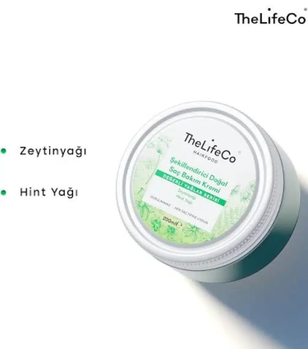 TheLifeCo Hairfood Değerli Yağlar Serisi Durulanmayan Doğal Saç Bakım Kremi  200 ml