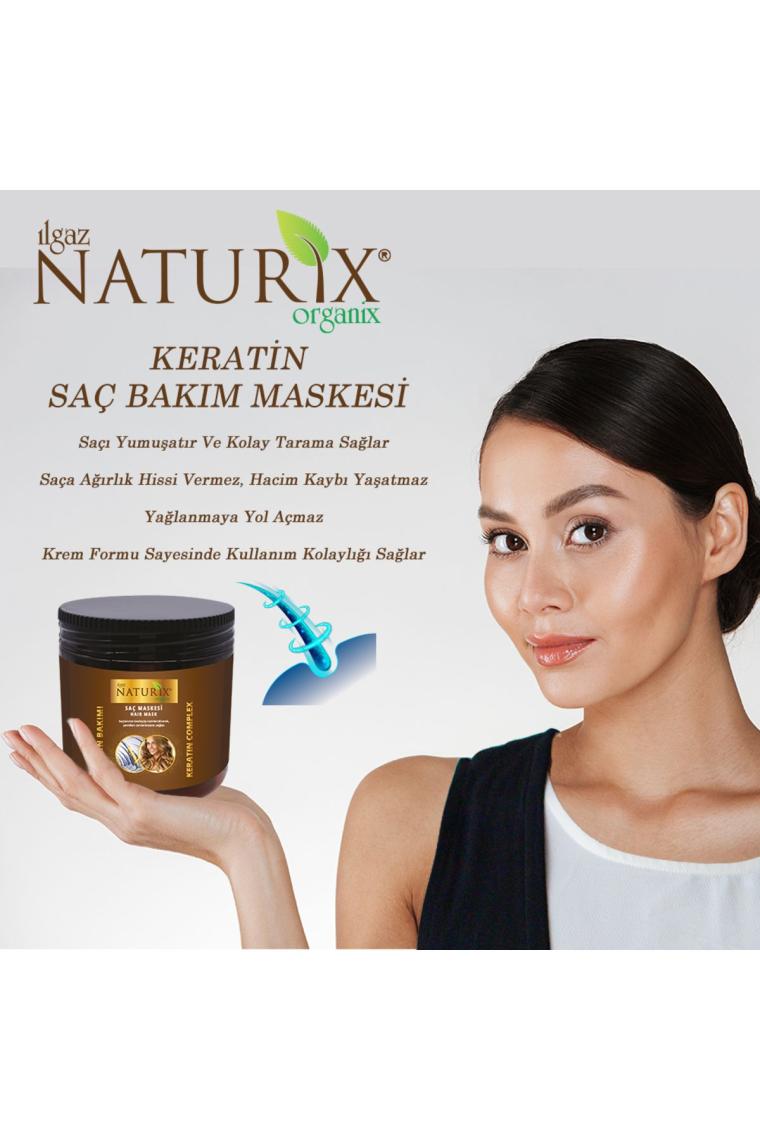Tüm Saç Tipleri Için Doğal Keratin Bakımı 500 ml Saç Bakım Maskesi Keratinli Saç Maskesi