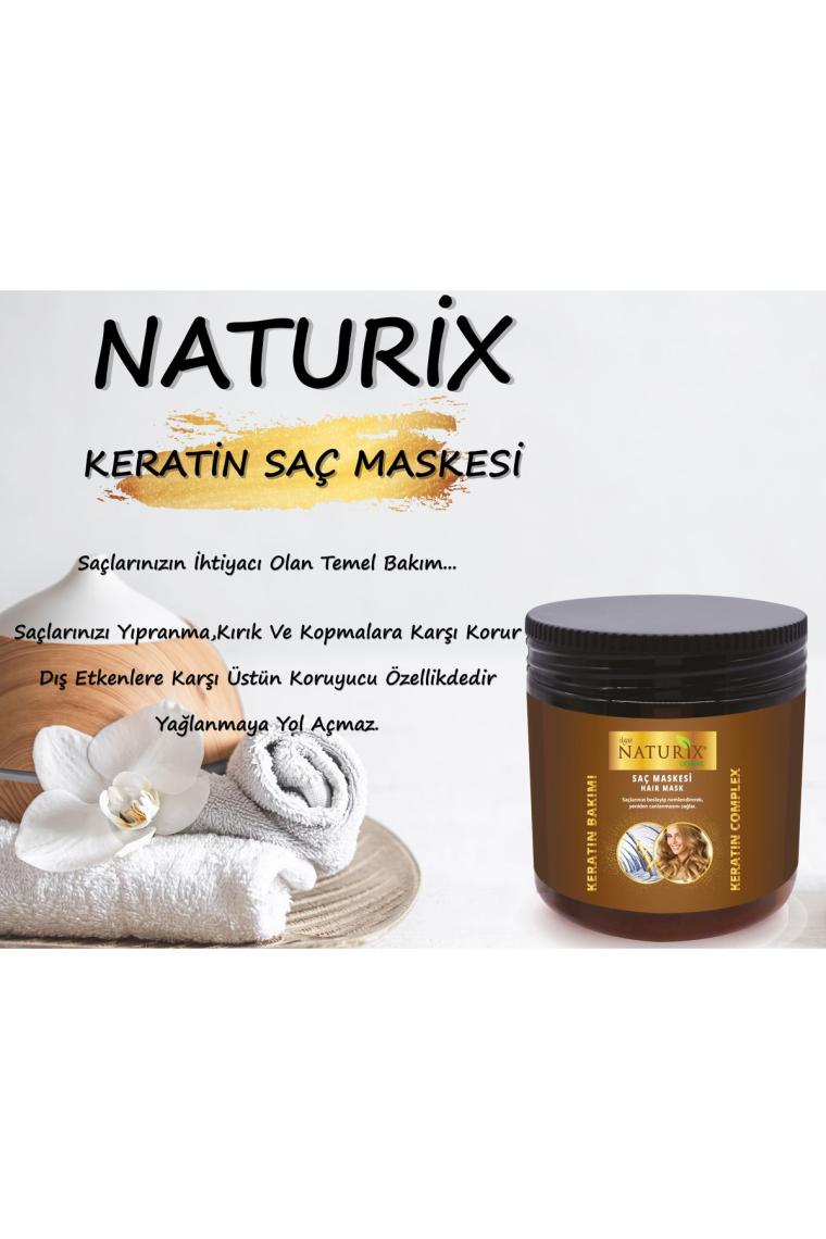 Tüm Saç Tipleri Için Doğal Keratin Bakımı 500 ml Saç Bakım Maskesi Keratinli Saç Maskesi