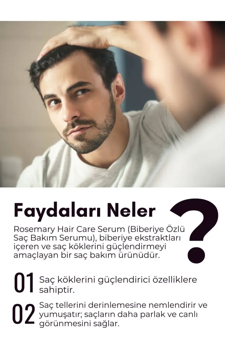 Green Label Biberiye Yaprağı Suyu ve Özü, Biotin, Kafein Ve Prokapil ile Zenginleştirilen Saç Bakım Serumu 100 ml