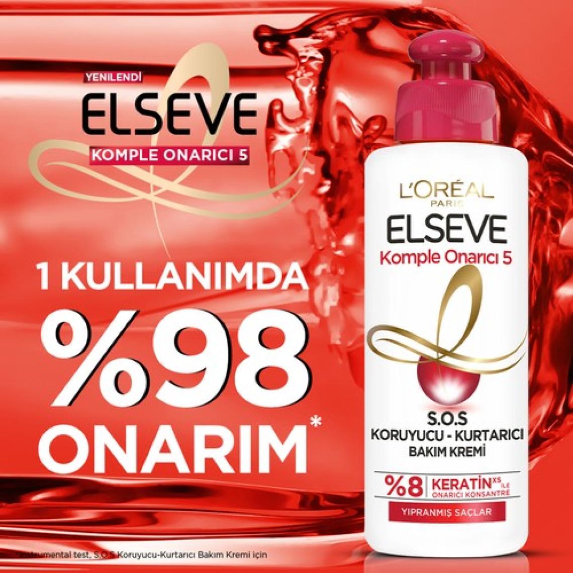 Loreal Elseve Komple Onarıcı 5 S.O.S Koruyucu 200 ml Durulanmayan Kurtarıcı Bakım Kremi