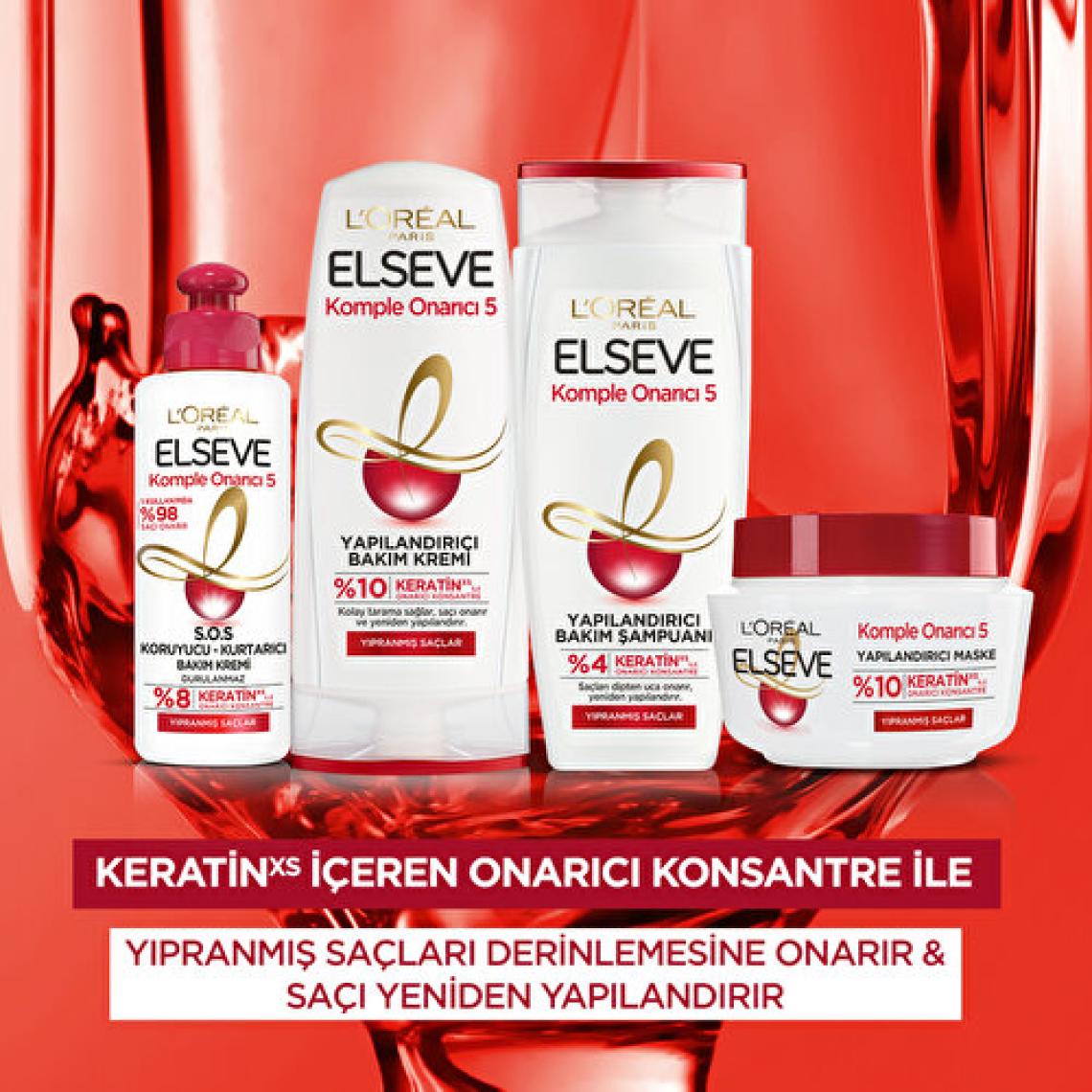 Loreal Elseve Komple Onarıcı 5 S.O.S Koruyucu 200 ml Durulanmayan Kurtarıcı Bakım Kremi