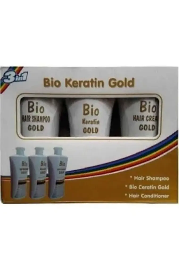 Bio Keratin Gold Kalıcı Brezilya Fönü 3'lü Set