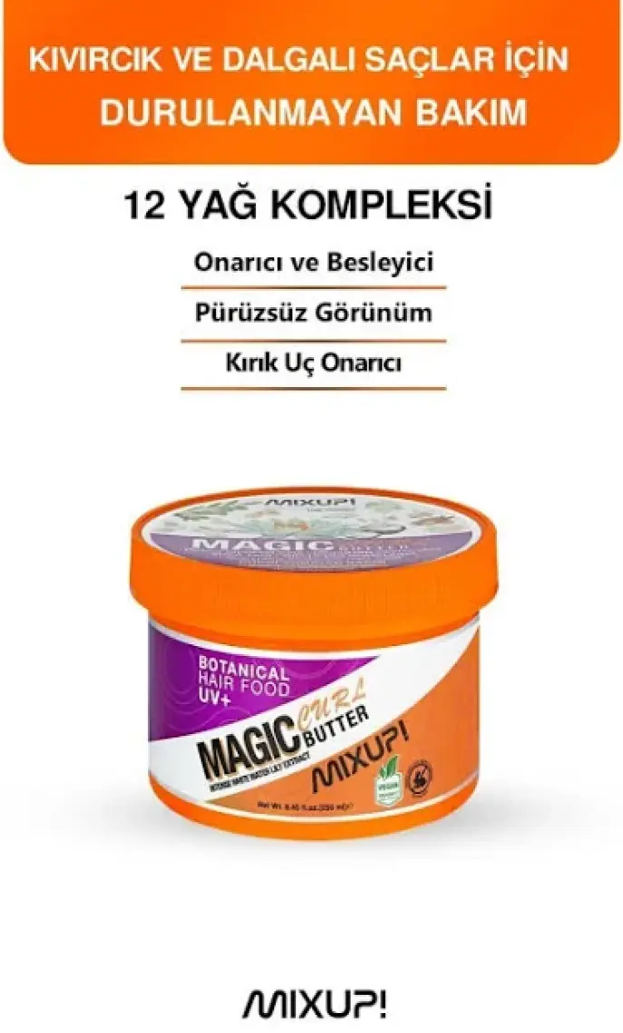 Mixup Mixup! Kıvırcık ve Bukleli Saçlara Özel Curl Butter 250 ml