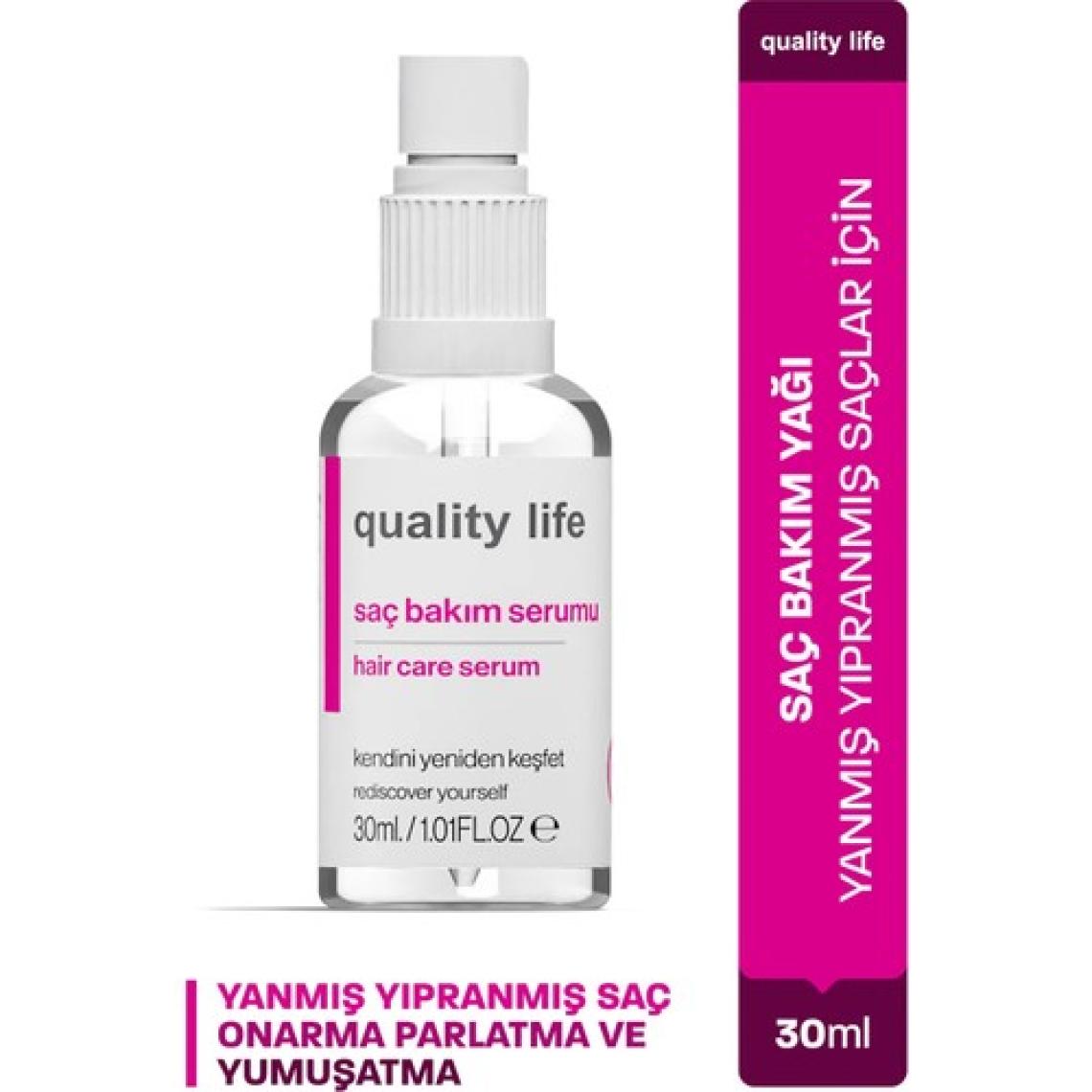 Quality Life Argan ve Keratin Saç Serumu (Aşırı Yıpranmış ve Dökülen Saçlara Özel)