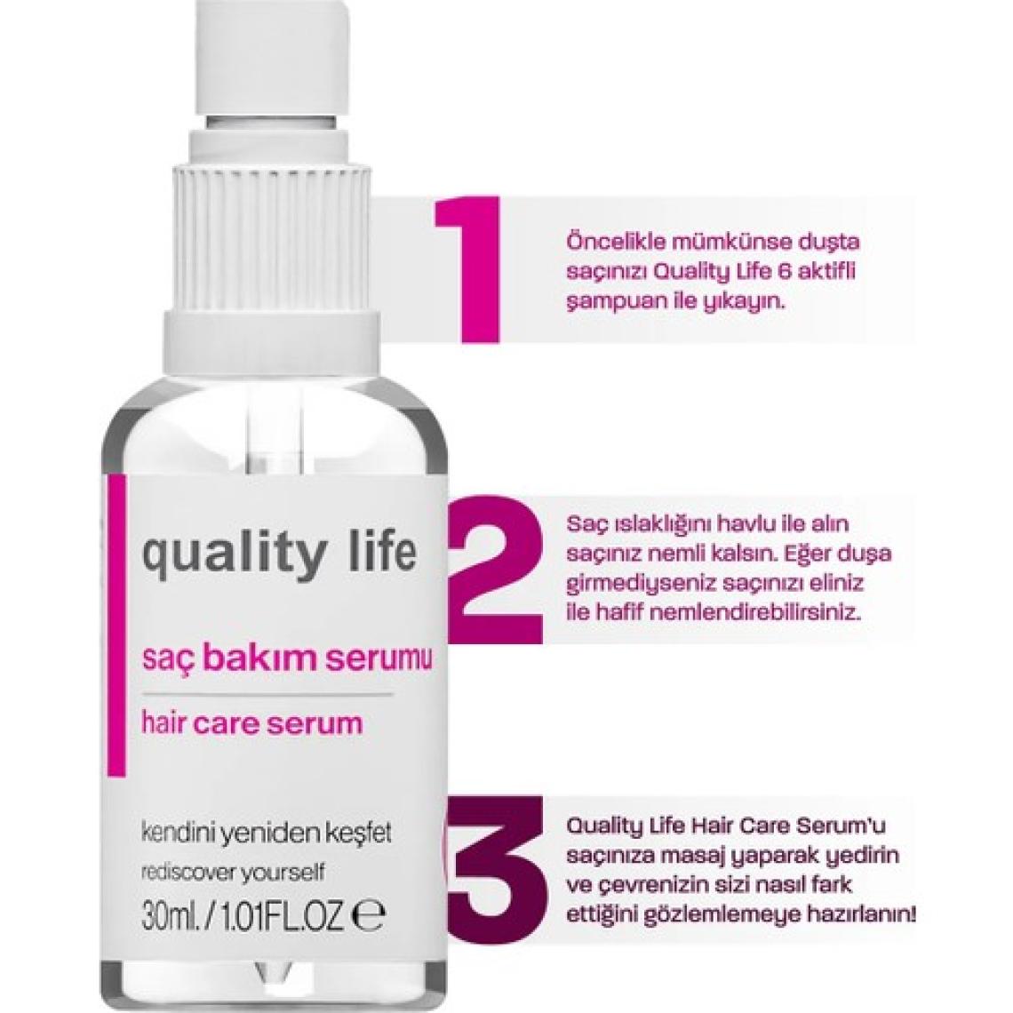 Quality Life Argan ve Keratin Saç Serumu (Aşırı Yıpranmış ve Dökülen Saçlara Özel)