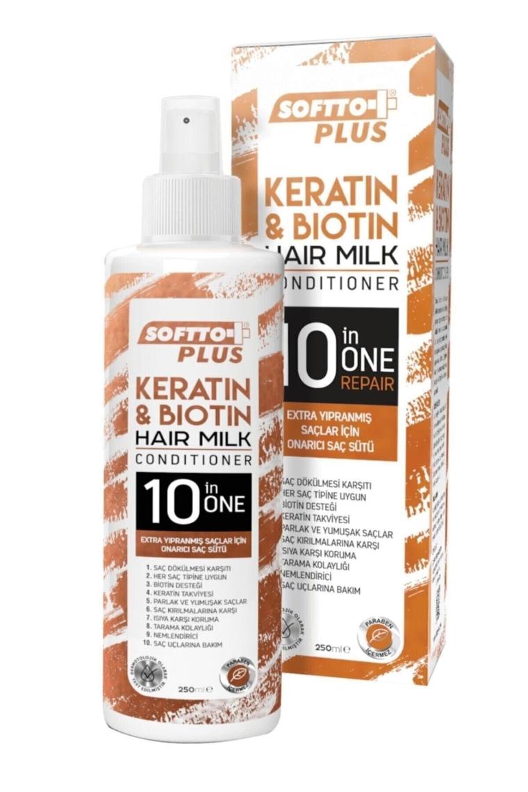 Aşırı Yıpranmış ve Saç Kaybını Azaltıcı Keratin & Biotin Saç Bakım Sütü 250 ml