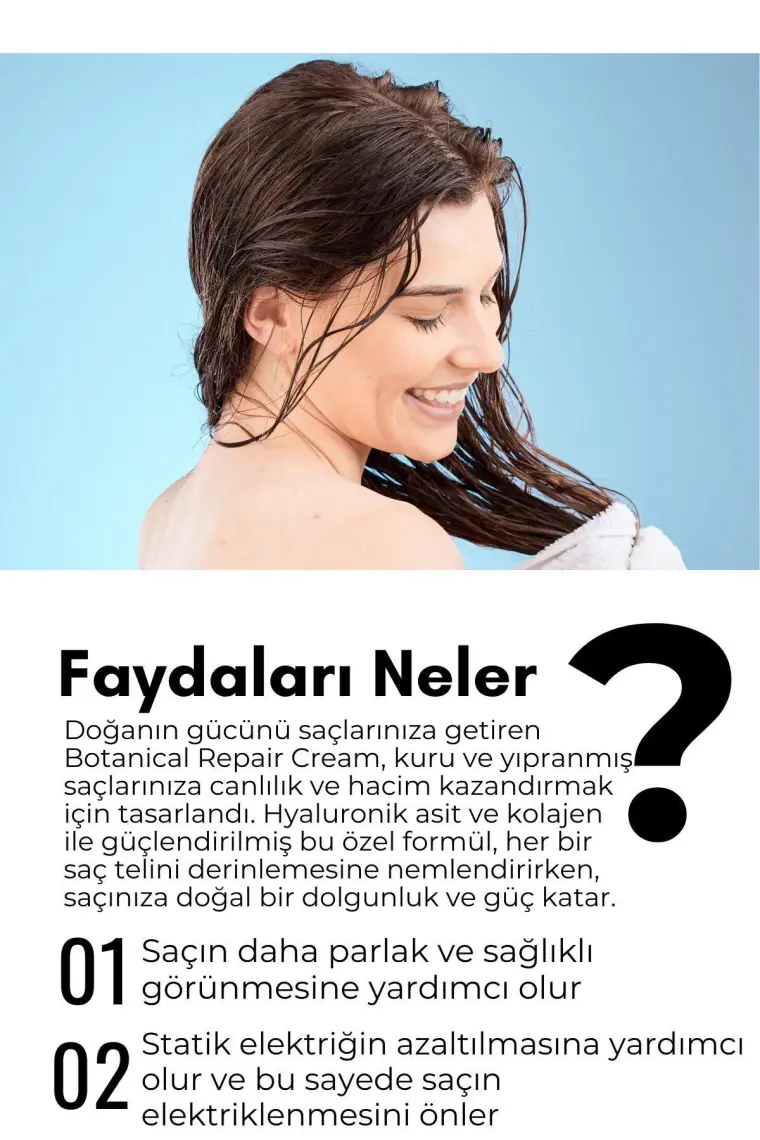 Green Label Hyaluronik Asit & Kolajen Kuru Ve Cansız Saçlara Özel Sıvı Saç Bakım Kremi