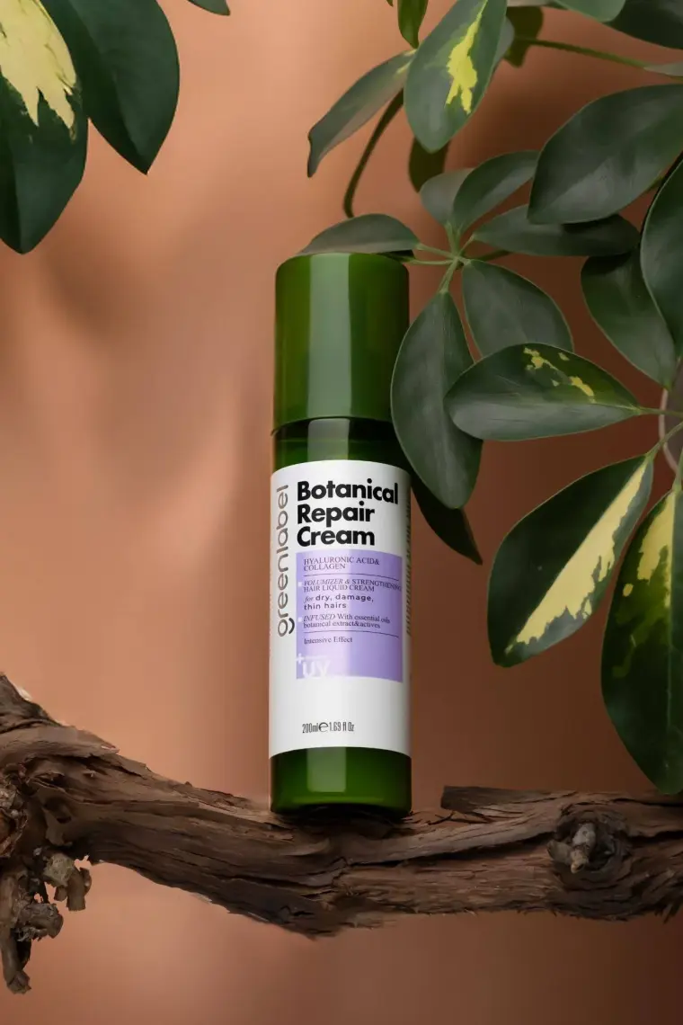 Green Label Hyaluronik Asit & Kolajen Kuru Ve Cansız Saçlara Özel Sıvı Saç Bakım Kremi