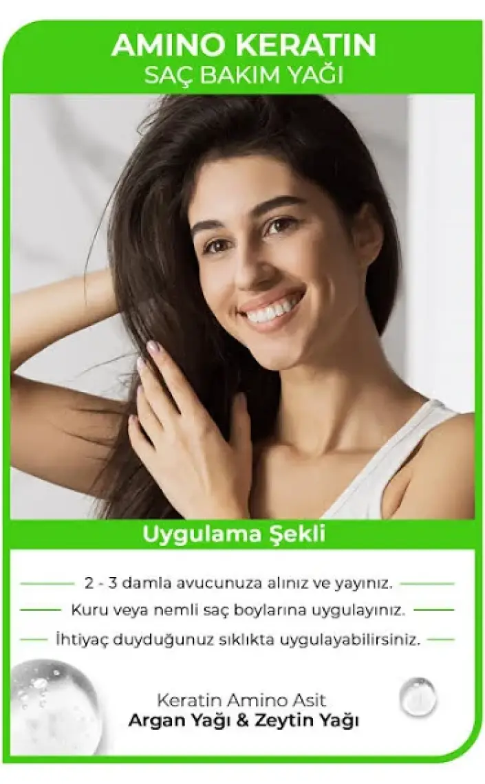 Ossion Ammino Keratin Saç Bakım Yağı 100Ml.