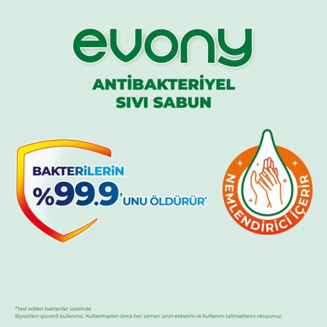 Evony Antibakteriyel Sıvı Sabun Okaliptus 1500ml 2 Adet
