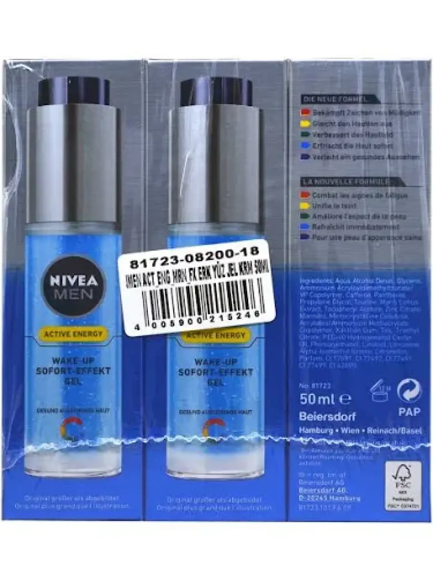 Nivea Men Active Energy Morning Fix Jel Erkek Yüz Kremi 50ML