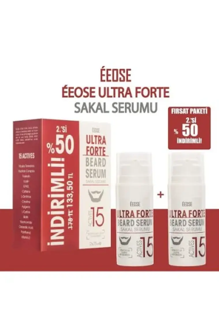Eeose Ultra Forte Sakal Serumu 75 ml + 2.si̇ %50 İndi̇ri̇mli̇