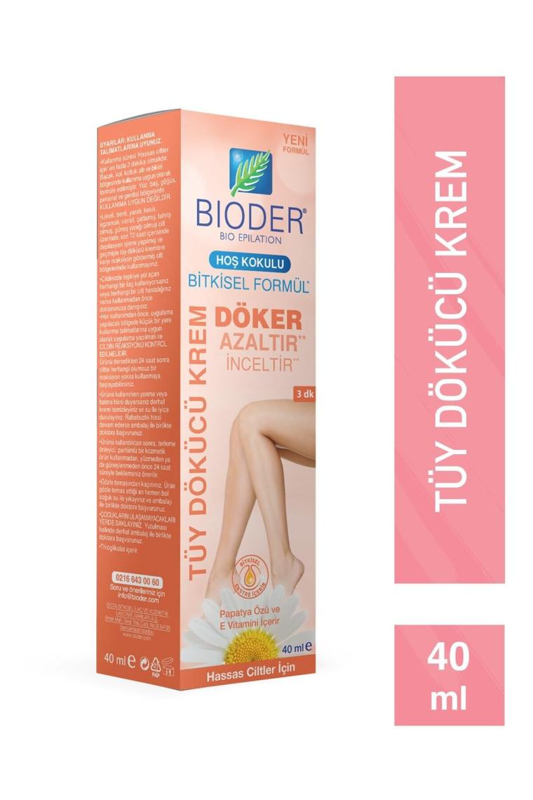 Tüy Dökücü Krem -hassas Cilt Papatya Özlü 40 ml Tüy Azaltıcı Etki