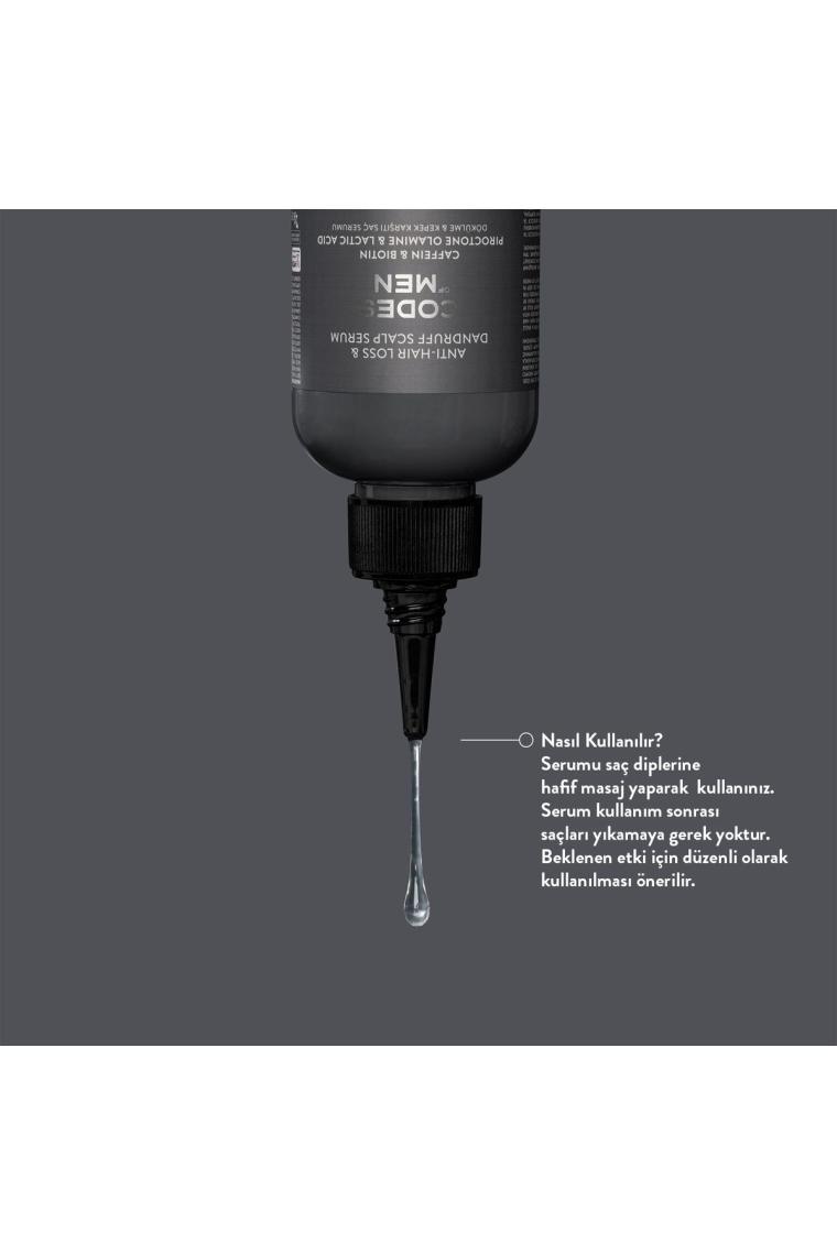 Kepek Ve Dökülmeyi Önlemeye Yardımcı Erkek Saç Bakım Serumu 100ml