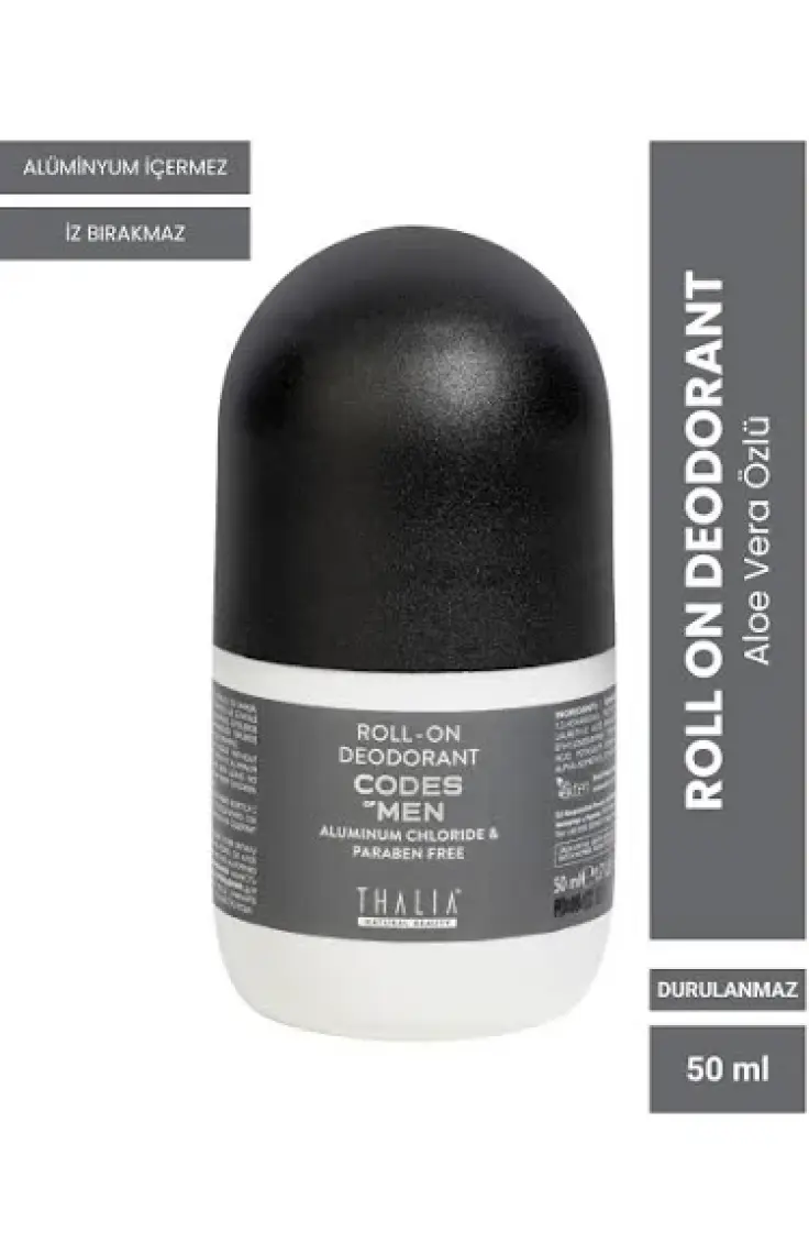 Thalia Erkek Aloe Vera Özlü Roll’on Deodorant 50ML