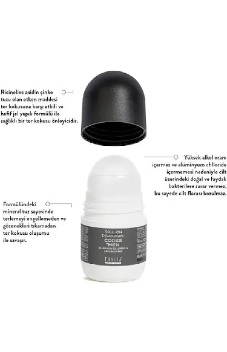 Thalia Erkek Aloe Vera Özlü Roll’on Deodorant 50ML