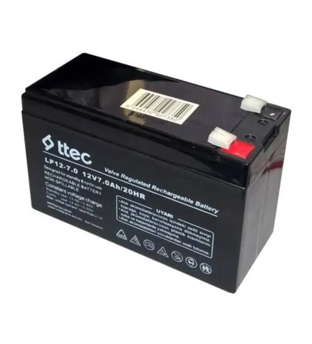 Ttec 12V 7AH Base Bakımsız Kuru Akü