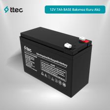 12v 7ah Base Bakımsız Kuru Akü
