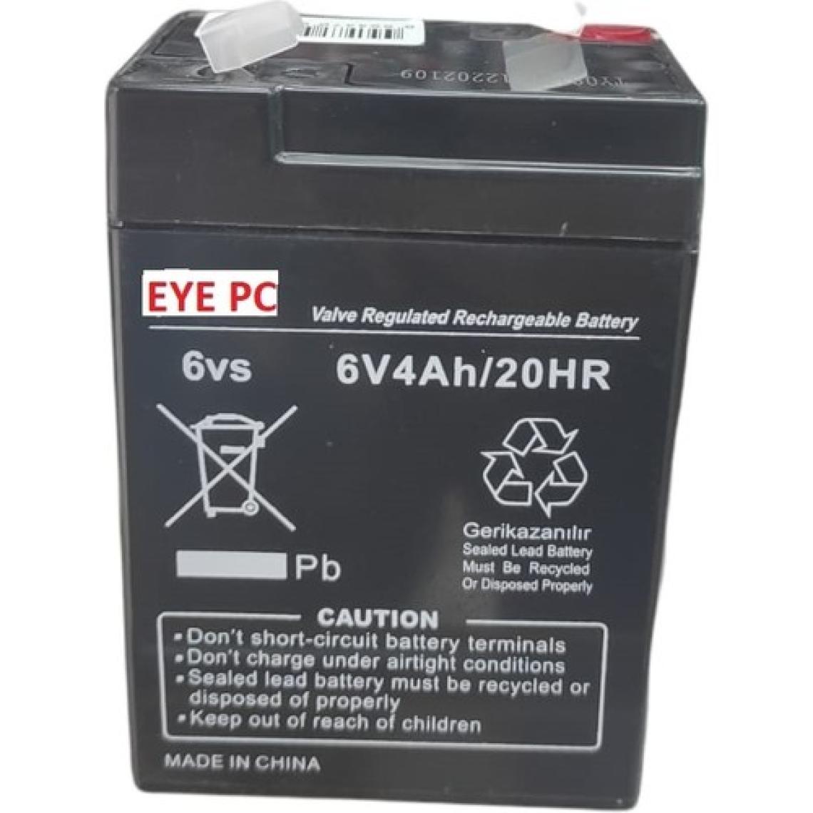 6 Volt 4 Amper Kuru Bakımsız Akü Şarj Edilebilir 6V