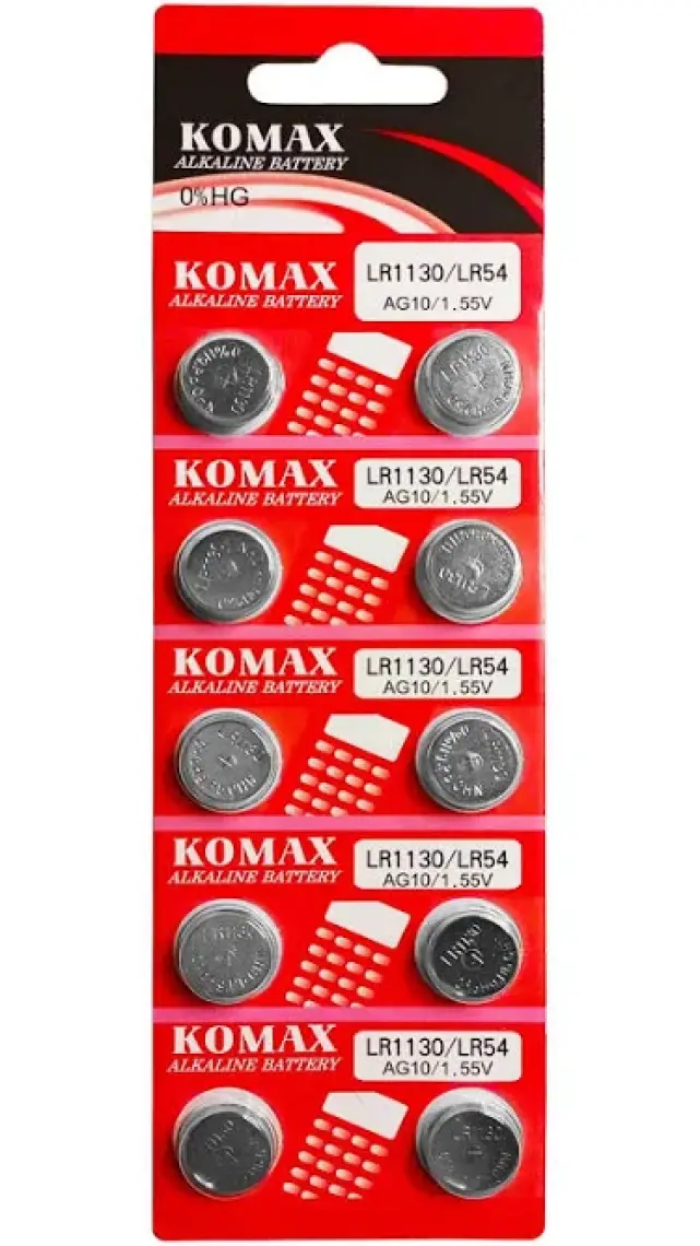 Komax Shopzum Pil Düğme AG10 LR1130 1.5V (10 Adet) Komax