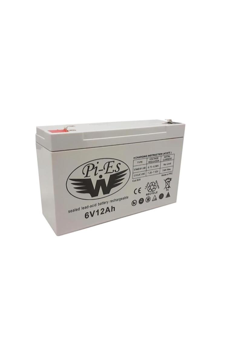 6 Volt 12amper 6v/12ah/20hr Kuru Tip Bakımsız Akü 6volt 12amper Batarya Pil 6v12ah Akü Battery