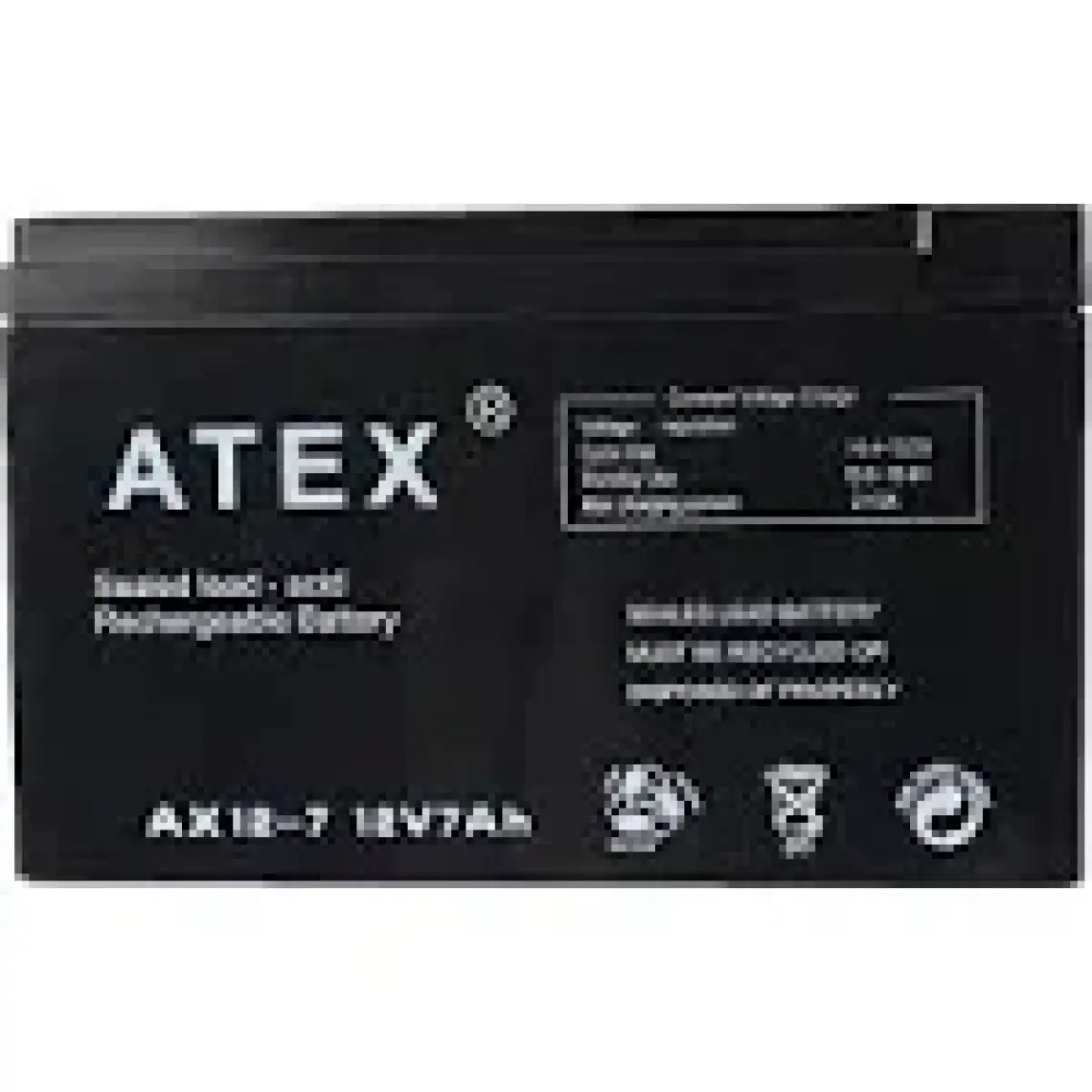 Atex Ax-7 12V 7AH Bakımsız Kuru Akü