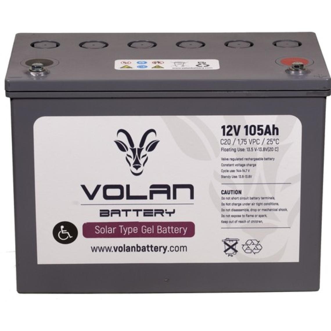 Volan Battery 12 Volt 105 Ah (Amper) Jel Akü