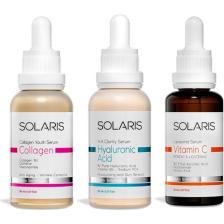 Solaris Cilt Serumu 30 ml ve Hyaluronic Acid Cilt Serumu 30 ml ve C Vitamin Cilt Serumu 30 ml