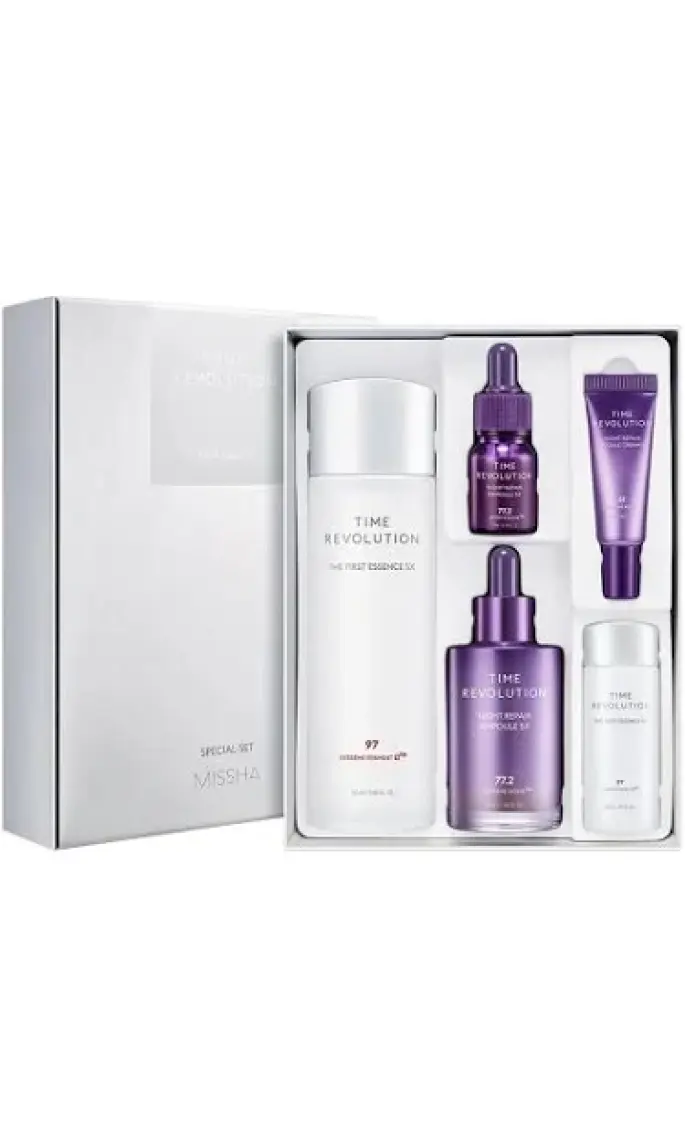 MISSHA Yaşlanma Karşıtı Fermente İçeriklerle Zenginleştirilmiş Bakım Seti Time Revolution Best Seller Set