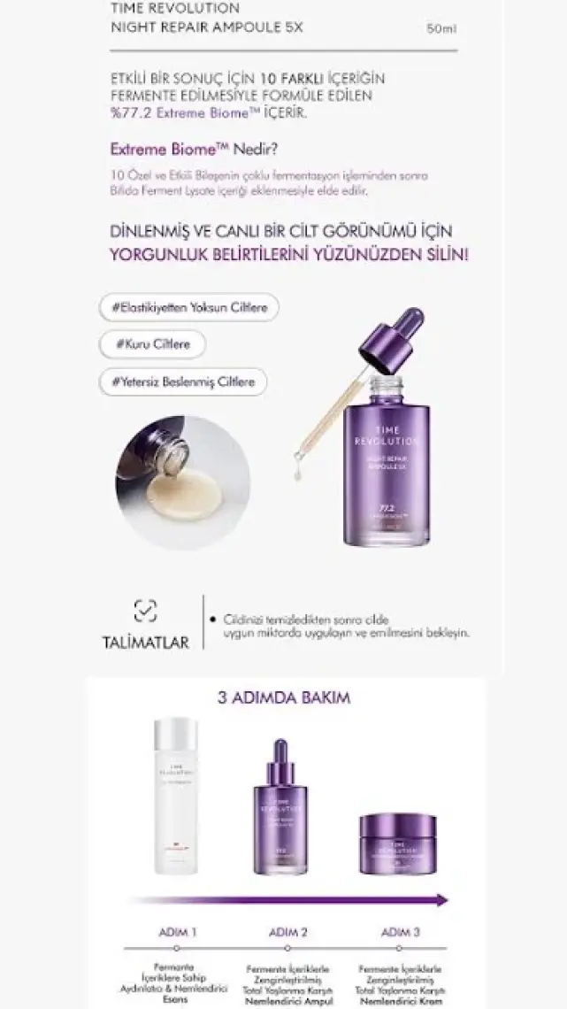 MISSHA Yaşlanma Karşıtı Fermente İçeriklerle Zenginleştirilmiş Bakım Seti Time Revolution Best Seller Set