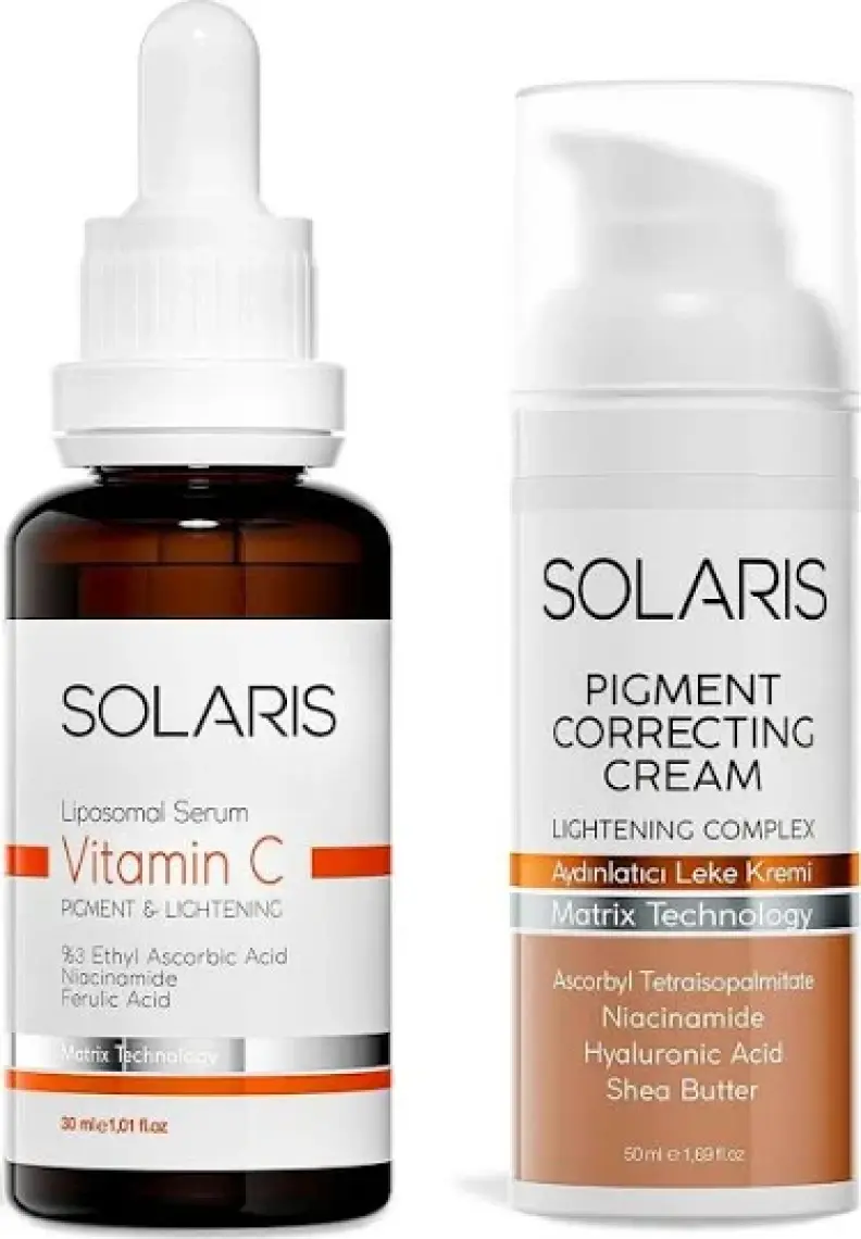 Solaris C Vitamin Cilt Serumu 30 ml ve Cilt Bakım Kremi 50 ml