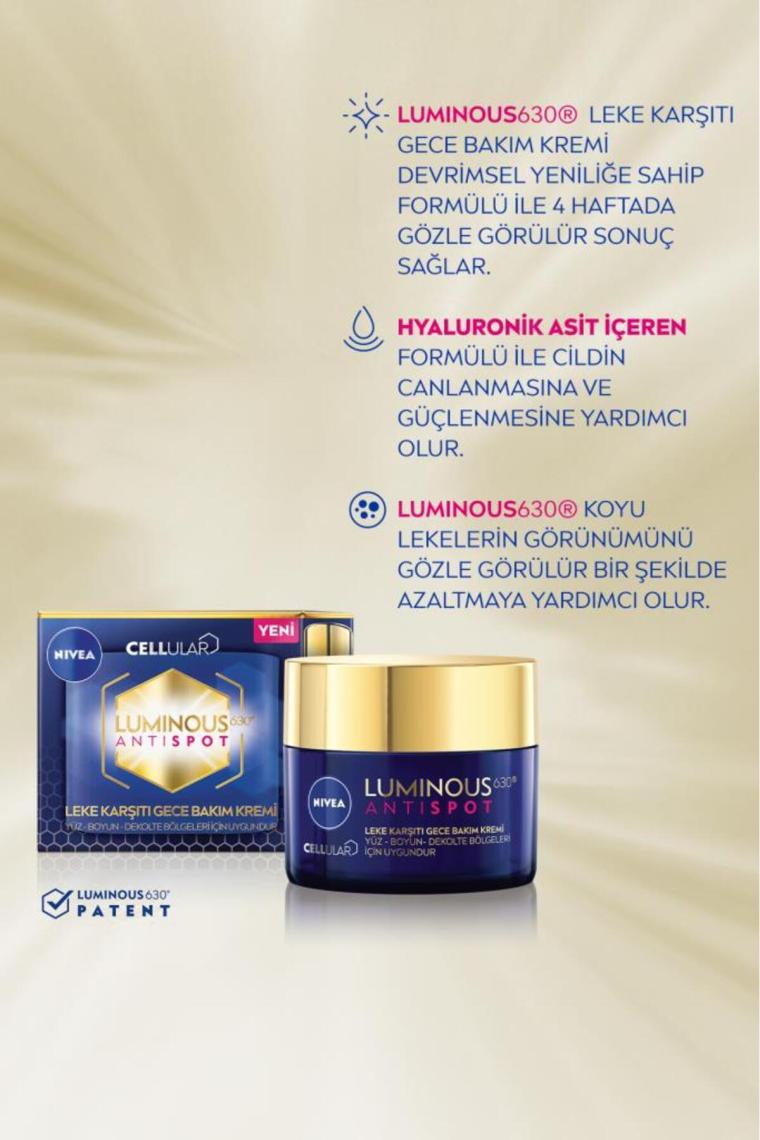 Luminous630 Leke Karşıtı Gece Bakım Kremi 50ml