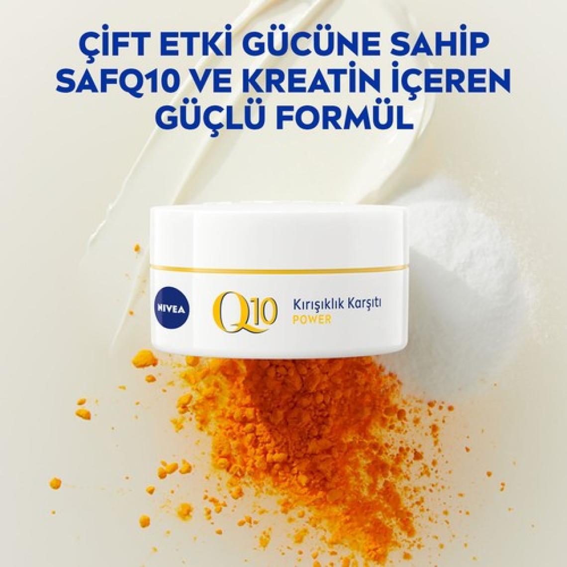 NIVEA Q10 Power Gündüz Yüz Bakım Kremi 50ml, SPF30 Güneş Koruması,Q10 ve Keratin içerir