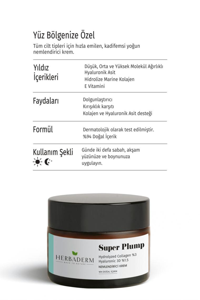 Herbaderm Super Plump Dolgunlaştırıcı Yoğun Nemlendirici Krem 50 ml