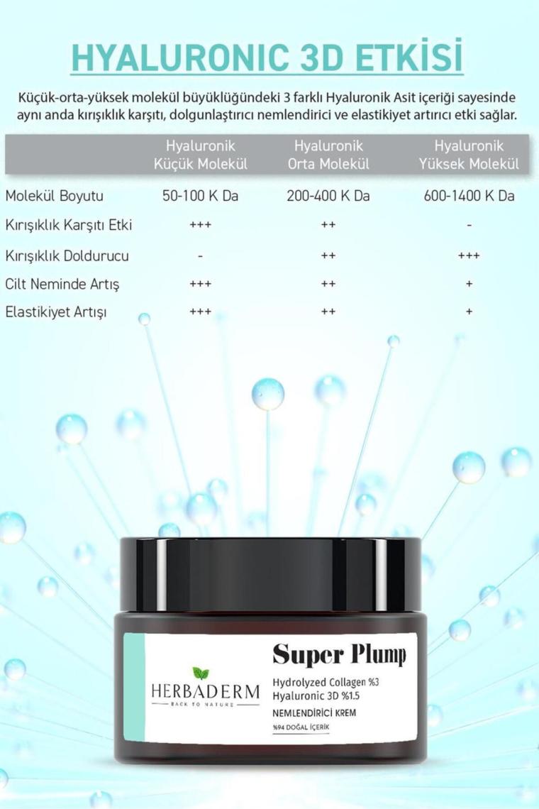 Herbaderm Super Plump Dolgunlaştırıcı Yoğun Nemlendirici Krem 50 ml