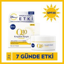 NIVEA Q10 Power Gündüz Yüz Bakım Kremi 50ml, SPF30 Güneş Koruması,Q10 ve Keratin içerir