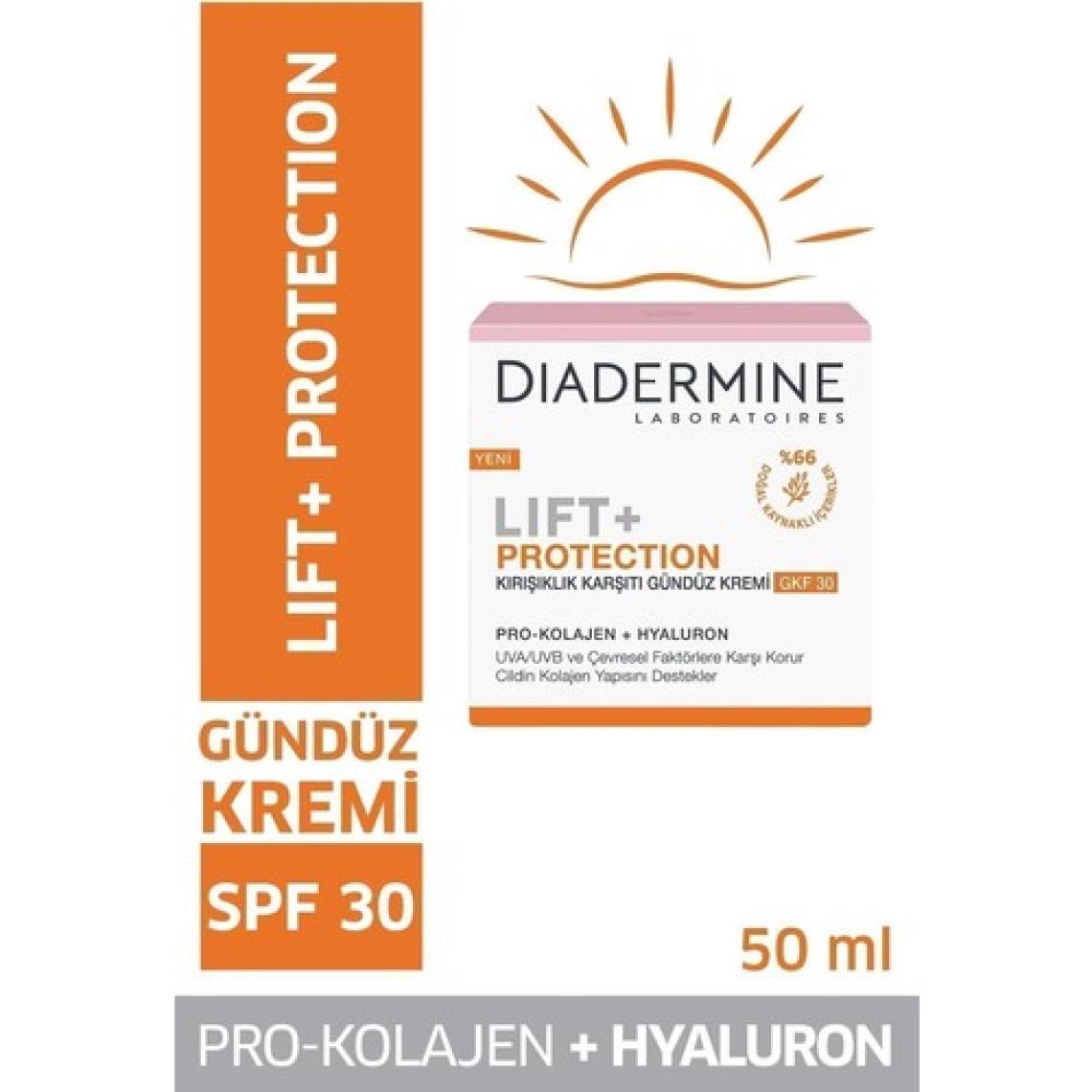 Diadermine Yenileyici Yüz Kremi - Tüm Cilt Tipleri için Kolajen İçeren, SPF 30 Güneş Koruma Kremi, 50 ml