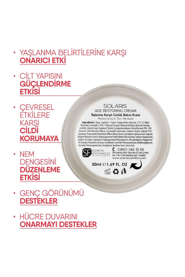 Tüm Cilt Tipleri Için E Vitamini Içerikli Yaşlanma Karşıtı Bakım Kremi 50 ml
