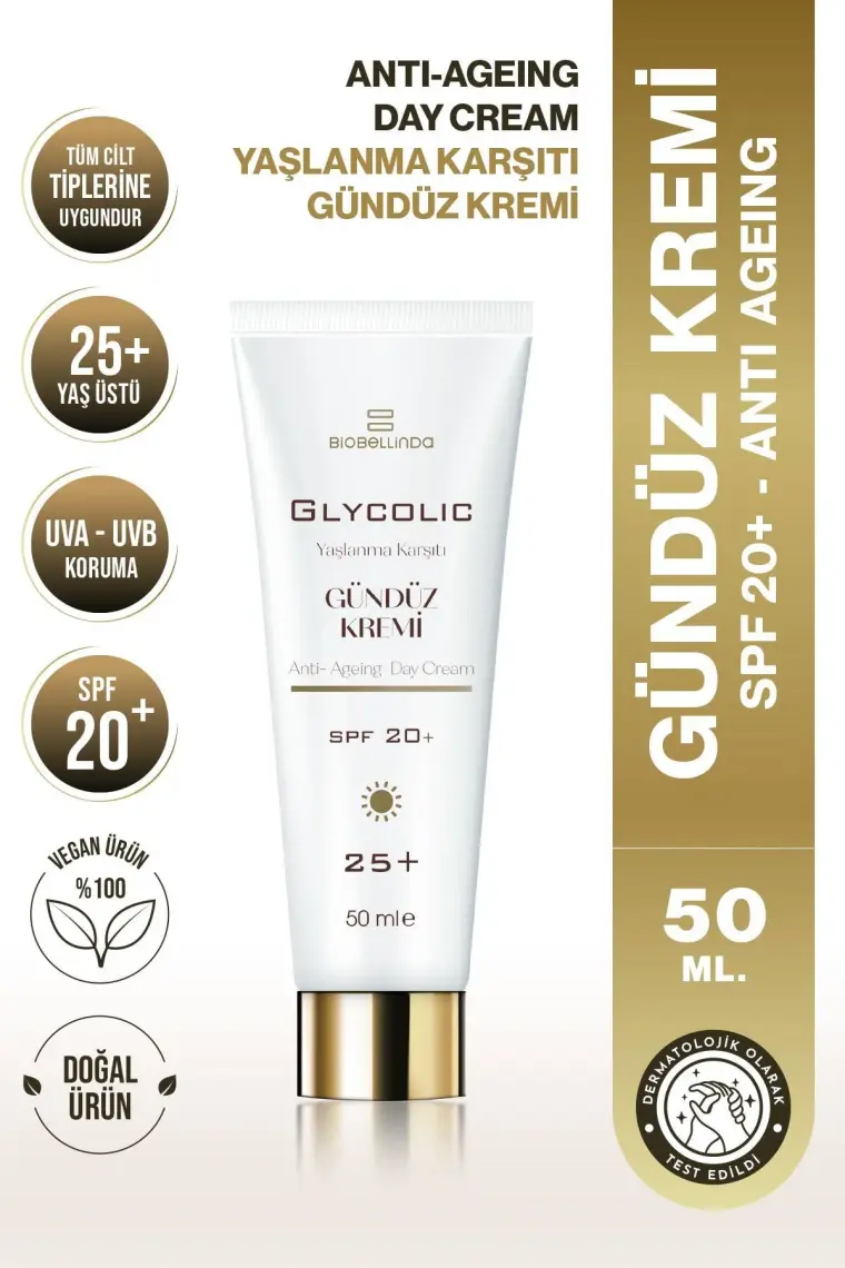Biobellinda Glycolic  Gündüz Kremi (25+) 50 ml