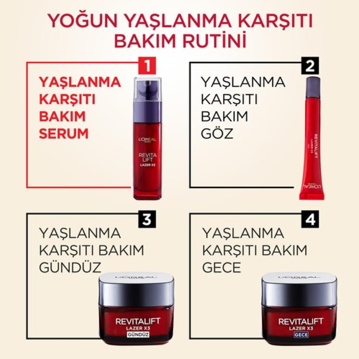 L'Oréal Paris Revitalift Lazer X3 Yoğun Yaşlanma Karşıtı Bakım Serum