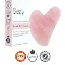 Seay Pembe Kuvars Taşı Gua Sha Yüz Masaj Aleti Değerli Doğal Taş Sertifikalı