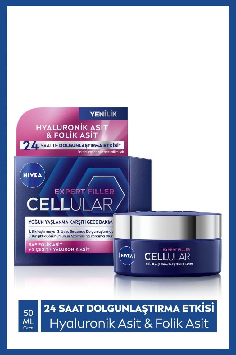 Hyaluron Cellular Filler Yaşlanma Karşıtı Gece Bakım Kremi Sıkılaştırıcı 50 ml