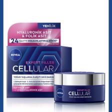 Hyaluron Cellular Filler Yaşlanma Karşıtı Gece Bakım Kremi Sıkılaştırıcı 50 ml