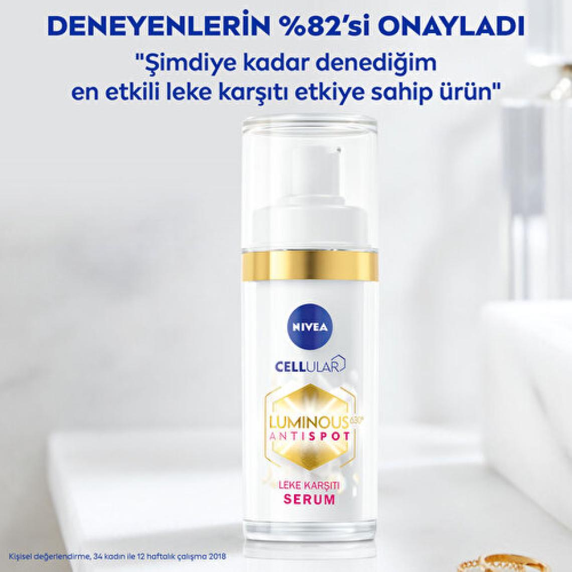 NIVEA Luminous630  Serum 30ml;Güneş; Hamilelik ve Ergenlik  Cilt Serumu; Eşit Cilt Tonu; Tüm Cilt Tipleri
