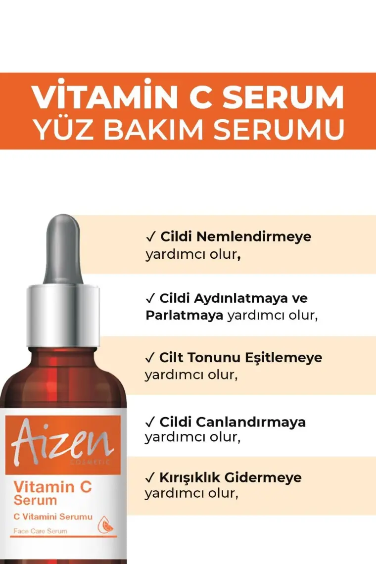 Aizen C Vitamini Içerikli Yüz Bakım Serumu 30ML