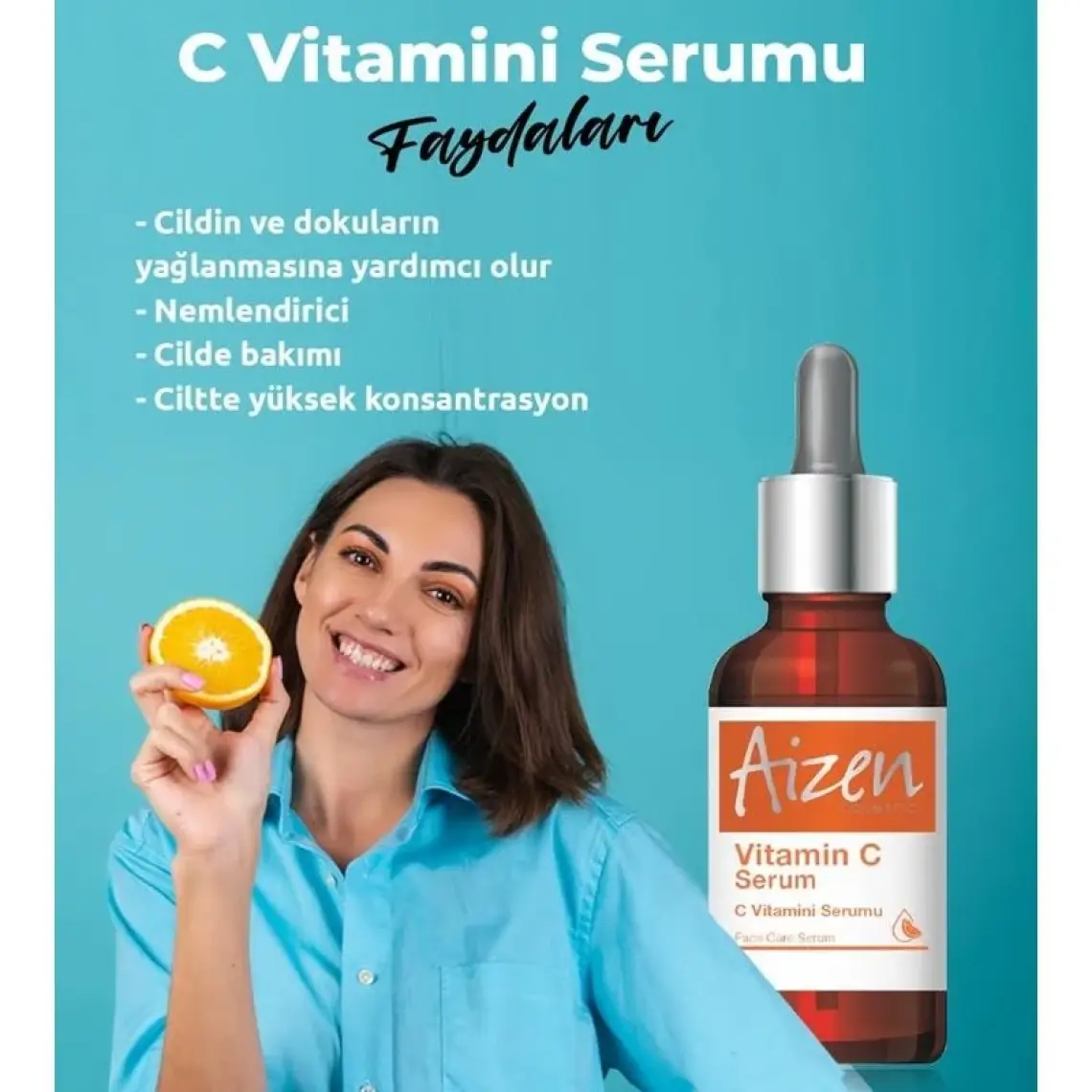 Aizen C Vitamini Içerikli Yüz Bakım Serumu 30ML
